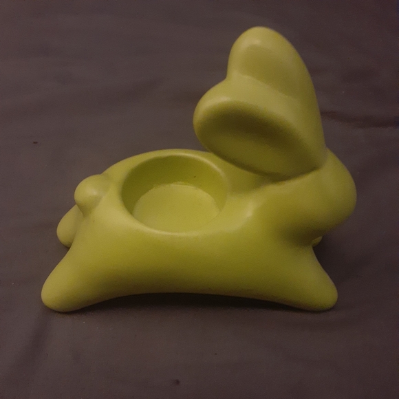 Lime Green Bunny Tealight Candleholder - Picture 3 of 7